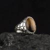 925 Sterling Silver Men's Ring with Tiger Eye Stone