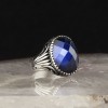 925 Sterling Silver Men's Ring with Zircon Stone