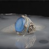 925 Sterling Silver Ring with Paraiba Stone