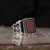 Agate Stone Hand Engraved 925 Sterling Silver Men's Ring Agate Stone Hand Engraved 925 Sterling Silver Men's Ring