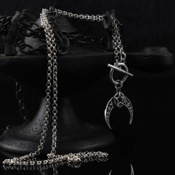 Ayyıldızlı 925 Ayar Gümüş Erkek Kolye