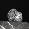 Hand Engraved  Silver Ring with Inshirah Surah Written