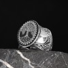 Hand Engraved  Silver Ring with Tree of Life Symbol
