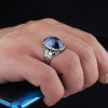 925 Sterling Silver Men's Ring with Zircon Stone