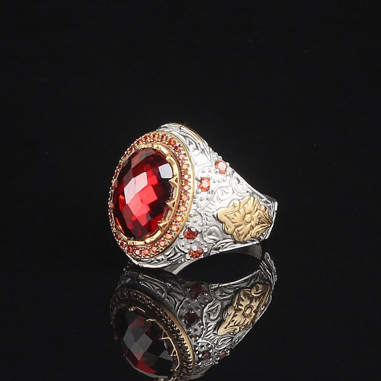 925 Sterling Silver Ring with Rhodium Plated Zircon Stone