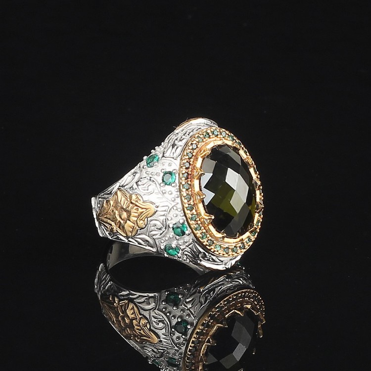 925 Sterling Silver Ring with Rhodium Plated Zircon Stone