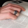 925 Sterling Silver Men's Ring with Sapphire Stone