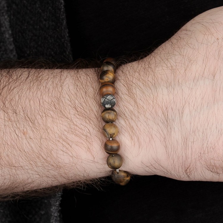 Matte Tiger Eye Natural Stone Bracelet