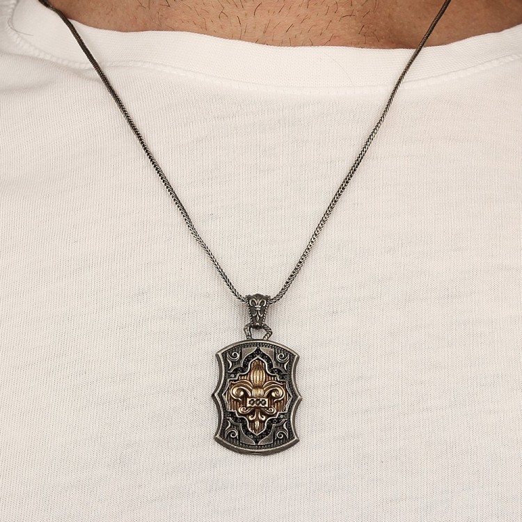 Maça Model 925 Ayar Gümüş Erkek Kolye