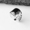 925 Sterling Silver Men's Ring with Zircon Stone