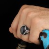 925 Sterling Silver Ring with Onyx Stone