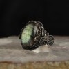 925 Sterling Silver Men's Ring with Labradorite Stone