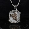925 Sterling Silver Men's Necklace with Wolf Symbol
