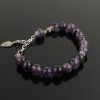 925 Sterling Silver Bracelet with Amethyst Stone and Silver Chain
