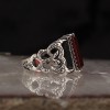 Agate Stone Hand Engraved 925 Sterling Silver Men's Ring Agate Stone Hand Engraved 925 Sterling Silver Men's Ring