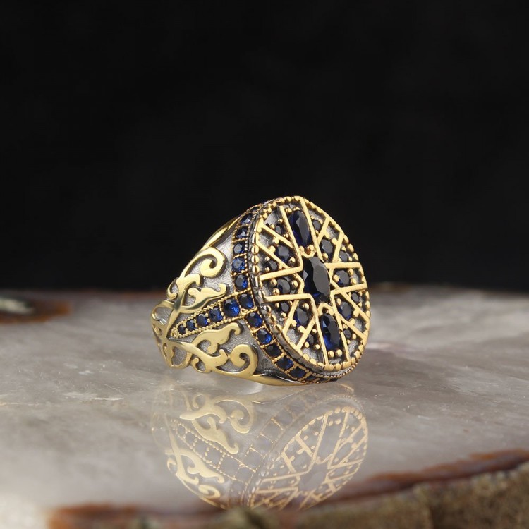 925 Sterling Silver Ring with Rhodium Plated Zircon Stone