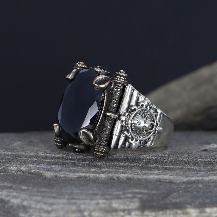 Zirkon  Taşlı 925 Ayar Erkek Gümüş Yüzük