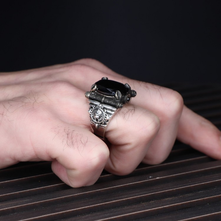 Zirkon  Taşlı 925 Ayar Erkek Gümüş Yüzük