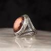 925 Sterling Silver Men's Ring with Personalized Written Sultan Stone