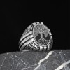 Hand Engraved  Silver Ring with Tree of Life Symbol
