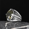 Peridot Stone 925 Sterling Silver Men's Ring