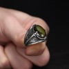 Peridot Stone 925 Sterling Silver Men's Ring