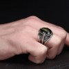 Peridot Stone 925 Sterling Silver Men's Ring