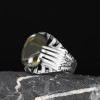 Peridot Stone 925 Sterling Silver Men's Ring
