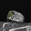 Peridot Stone 925 Sterling Silver Men's Ring
