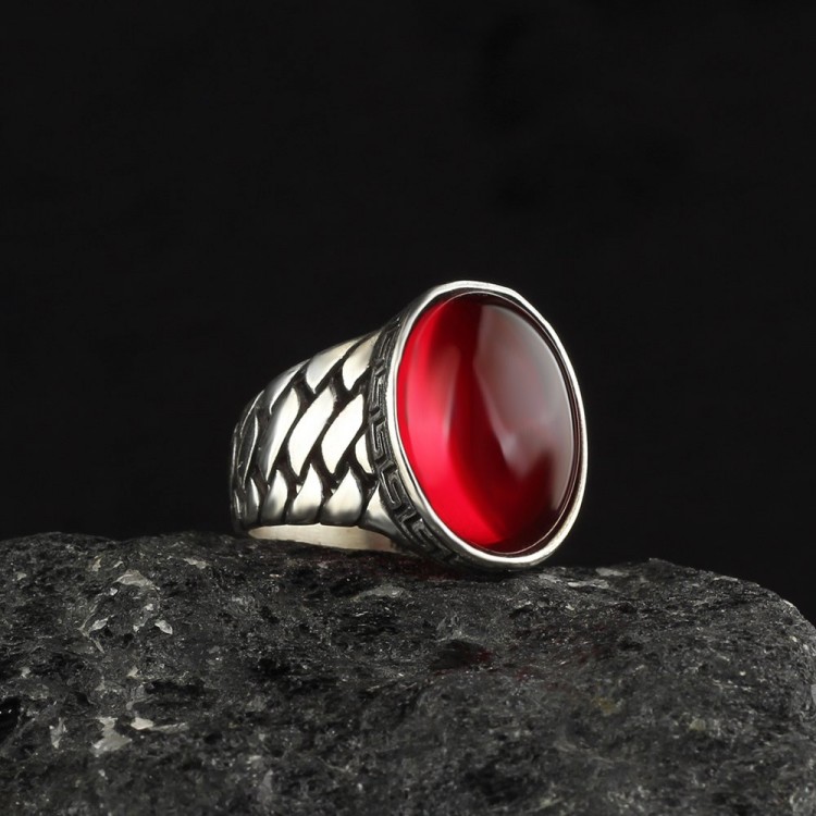 925 Sterling Silver Men's Ring with Tiger Eye Stone 925 Sterling Silver Men's Ring with Tiger Eye Stone